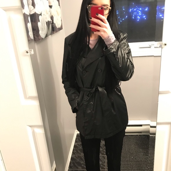 Jackets & Blazers - Black shiny coat